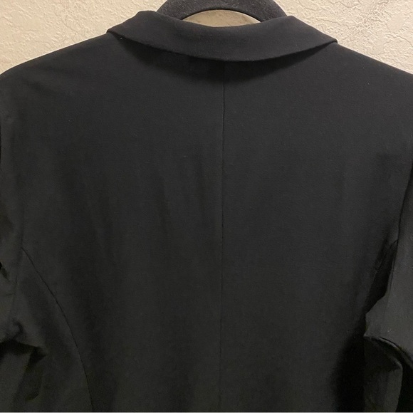 Eileen Fisher Black Stretch Three Button Long Sleeve Blazer Size Petite Large - Picture 9 of 10